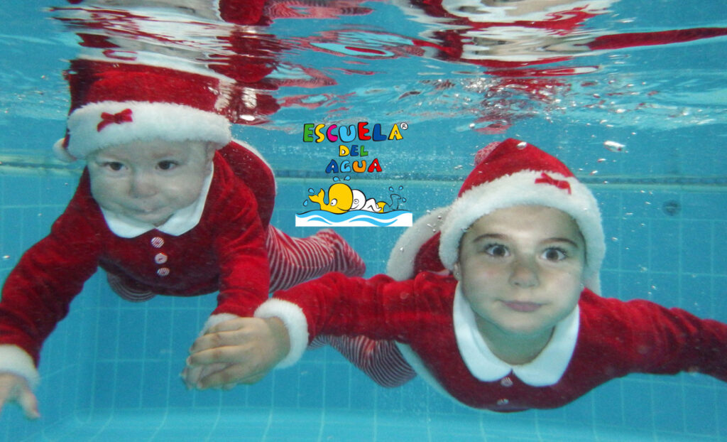 Los bebés anfibios de la Escuela del Agua te desean Felices Fiestas